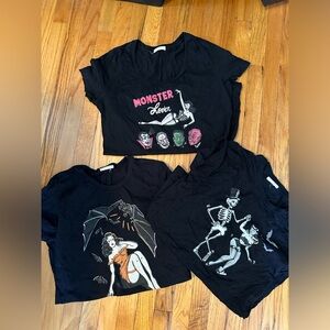 Lot of 3 Mischief Made black Halloween tees. 🖤